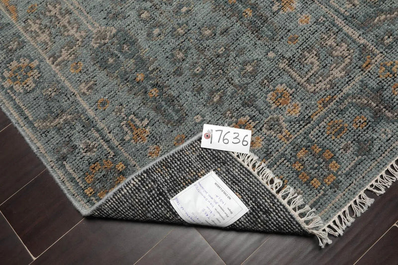 3'x5' Hand Knotted Turkish Oushak  100% Wool  Traditional  Oriental Area Rug Blue,Beige Color