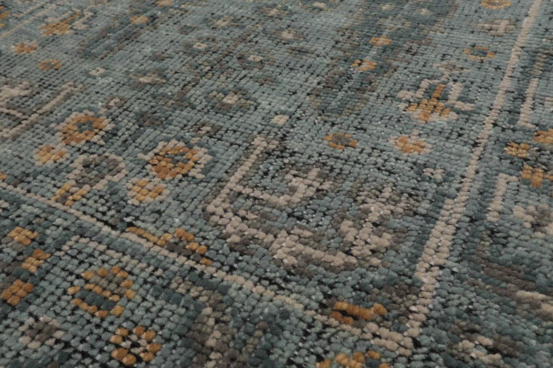 3'x5' Hand Knotted Turkish Oushak  100% Wool  Traditional  Oriental Area Rug Blue,Beige Color