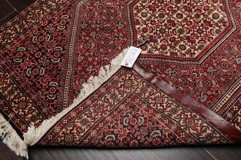 3'10"x5'10 Authentic  Hand Knotted 100% Wool Bidjar Traditional Area Rug Ivory