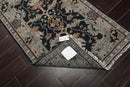 3'x5' Hand Knotted Turkish Oushak  100% Wool  Traditional  Oriental Area Rug Midnight Blue
,Gray Color