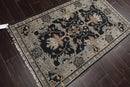 3'x5' Hand Knotted Turkish Oushak  100% Wool  Traditional  Oriental Area Rug Midnight Blue
,Gray Color