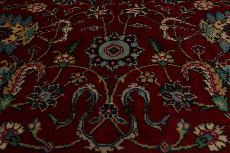 8'4" x 11'3" Hand Knotted 100% Wool Tabrizz 200 KPSI Area Rug Red