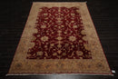 8'10" x 12'4" Hand Knotted Peshawar Stone wash Vegetable dyes Wool Area Rug Wine