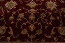 8'10" x 12'4" Hand Knotted Peshawar Stone wash Vegetable dyes Wool Area Rug Wine