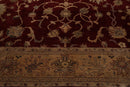 8'10" x 12'4" Hand Knotted Peshawar Stone wash Vegetable dyes Wool Area Rug Wine