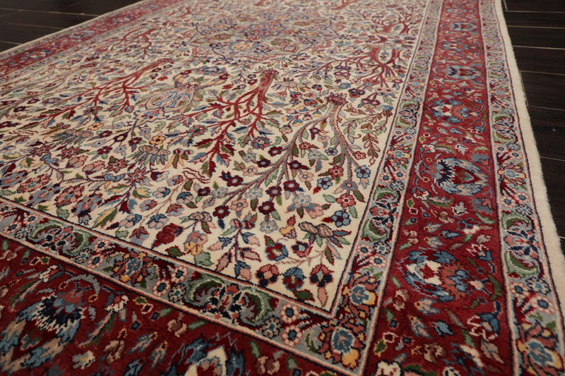 4' x 6'2" Hand Knotted 100% Wool 16/18 Pak Persian 300 KPSI Area Rug Cream