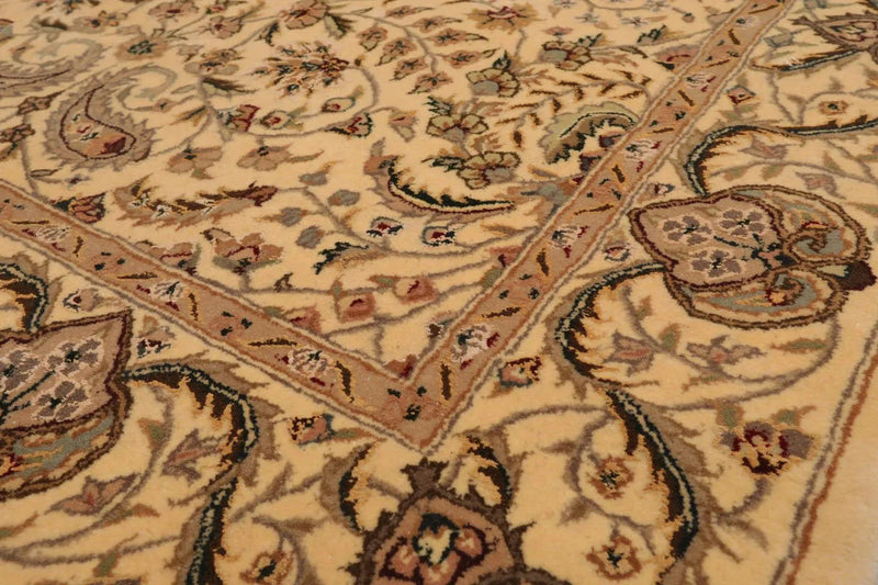 3' 9''x5' 9'' Hand Tufted Hand Made Wool and Silk Nourison Traditional  Oriental Area Rug Vanilla,Tan Color