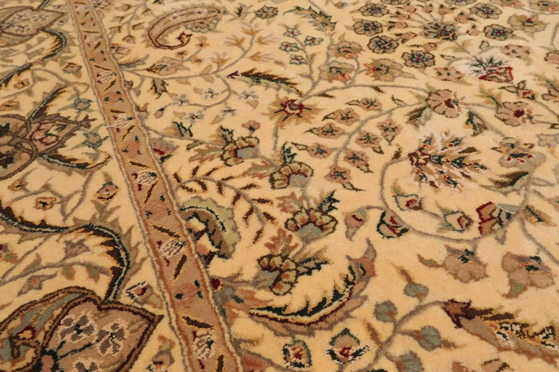 3' 9''x5' 9'' Hand Tufted Hand Made Wool and Silk Nourison Traditional  Oriental Area Rug Vanilla,Tan Color