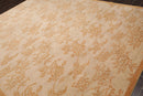 8'1'' x 10'5'' Hand Knotted Tibetan 100% Wool Floral Oriental Area Rug Taupe