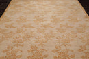 8'1'' x 10'5'' Hand Knotted Tibetan 100% Wool Floral Oriental Area Rug Taupe