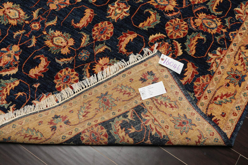 4'9"x 6'5" Hand Knotted Wool Chobi Peshawar Arts & Crafts Oriental Area Rug Navy