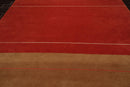 9'1" x 11'9'' Hand Knotted Tibetan Wool Hip Designer Area Rug Terracotta Brown