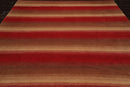 9' x 11'9" Hand Knotted Tibetan Wool Stripes Modern Oriental Area Rug Brown