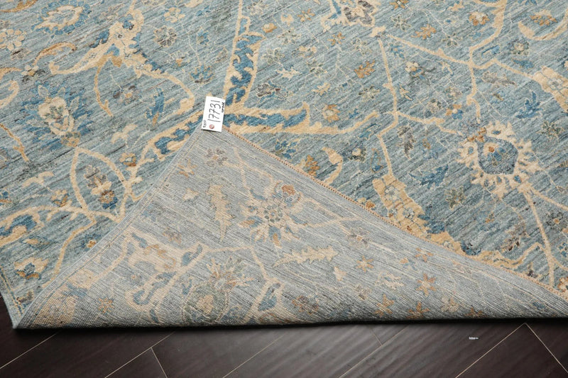 8x10 Blue Hand Knotted Traditional  Wool Oriental Area Rug