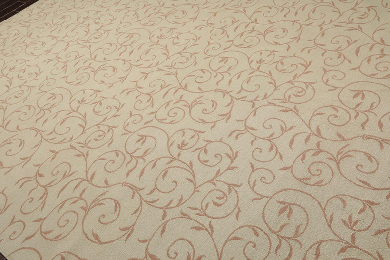 8'10" x 12'3" Hand Knotted Tibetan Wool Botanical 200KPSI Oriental Area Rug Moss