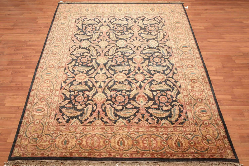 9x12 Charcoal, Gold Hand Knotted 100% Wool Sultanabad Oriental Area Rug
