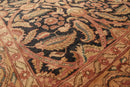 9x12 Charcoal, Gold Hand Knotted 100% Wool Sultanabad Oriental Area Rug