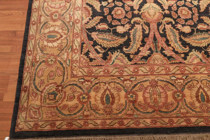 9x12 Charcoal, Gold Hand Knotted 100% Wool Sultanabad Oriental Area Rug