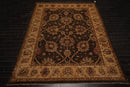 9' x 12'2" Hand Knotted Wool Peshawar Stone wash Vegetable dyes Area Rug Brown