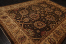 9' x 12'2" Hand Knotted Wool Peshawar Stone wash Vegetable dyes Area Rug Brown