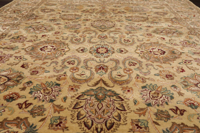 4'1" x 5'11" Hand Knotted 100% Wool 16/18 Pak Persian 300 KPSI Area Rug Tan