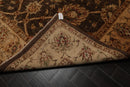 9' x 12'2" Hand Knotted Wool Peshawar Stone wash Vegetable dyes Area Rug Brown