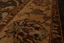 9' x 12'2" Hand Knotted Wool Peshawar Stone wash Vegetable dyes Area Rug Brown