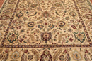 9x12 Light Gold Hand Knotted Traditional Sultanabad 100% Wool Oriental Area Rug