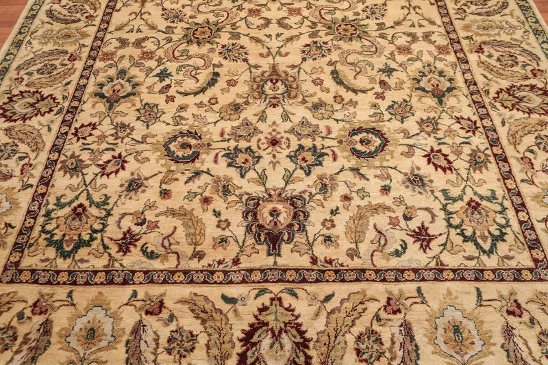9x12 Light Gold Hand Knotted Traditional Sultanabad 100% Wool Oriental Area Rug