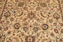 9x12 Light Gold Hand Knotted Traditional Sultanabad 100% Wool Oriental Area Rug