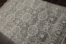 4'x5'10" Hand Knotted 100% Wool Transitional Oriental Area Rug Tone on Tone Gray