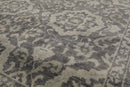 4'x5'10" Hand Knotted 100% Wool Transitional Oriental Area Rug Tone on Tone Gray