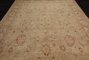 9' x 12'3" Hand Knotted Wool Stone Wash Peshawar Vegetable Dyes Area Rug Camel