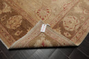 9' x 12'3" Hand Knotted Wool Stone Wash Peshawar Vegetable Dyes Area Rug Camel