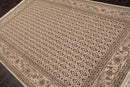 5'10" x 8'9" Hand Knotted Wool & Silk Traditional Oriental Area Rug Cream, Gray