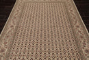 5'10" x 8'9" Hand Knotted Wool & Silk Traditional Oriental Area Rug Cream, Gray