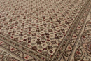 5'10" x 8'9" Hand Knotted Wool & Silk Traditional Oriental Area Rug Cream, Gray
