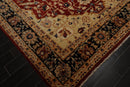 8'7"x11'3" Hand Knotted Wool Stone Wash Peshawar Vegetable Dyes Herizz Area Rug Burnt Orange
