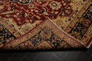 8'7"x11'3" Hand Knotted Wool Stone Wash Peshawar Vegetable Dyes Herizz Area Rug Burnt Orange