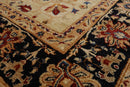 8'7"x11'3" Hand Knotted Wool Stone Wash Peshawar Vegetable Dyes Herizz Area Rug Burnt Orange