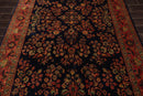 5'9" x 9'2" Hand Knotted 100% Wool Traditional Sarouk Oriental Area Rug Navy