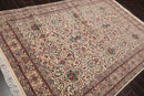6'3" x 9'1" Hand Knotted 100% Wool Nain 16/18 Pak Persian 300 KPSI Area Rug Cream