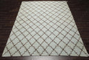9' x 11'10'' Hand Knotted Tibetan 100% Wool Trellis Oriental Area Rug Sea Foam