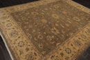 9' x 11'8" Hand Knotted 100% Wool Agra Vegetable Dyes Oriental Area Rug Moss