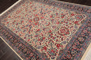 6'1" x 9'3" Hand Knotted 100% Wool Quum 16/18 Pak Persian 300 KPSI Area Rug Ivory