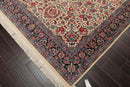 6'1" x 9'3" Hand Knotted 100% Wool Quum 16/18 Pak Persian 300 KPSI Area Rug Ivory