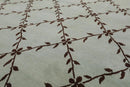 9' x 11'10'' Hand Knotted Tibetan 100% Wool Trellis Oriental Area Rug Sea Foam