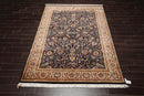 6'1" x 9'1" Hand Knotted Wool Nain 16/18 Pak Persian 300 KPSI Area Rug Navy