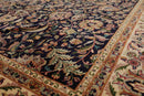 6'1" x 9'1" Hand Knotted Wool Nain 16/18 Pak Persian 300 KPSI Area Rug Navy