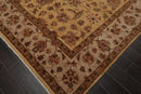 8'8" x 11'11" Hand Knotted Wool Agra Vegetable Dyes Oriental Area Rug Caramel